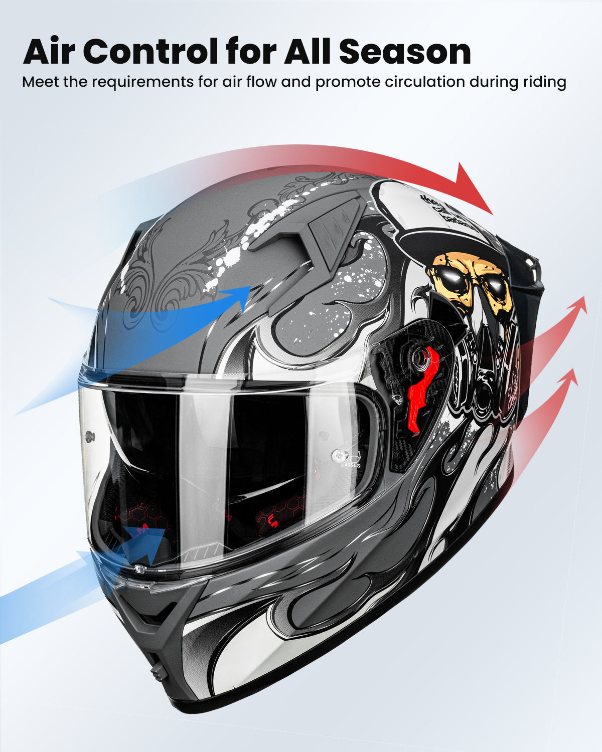 CASCO DE MOTO ILM - Z501 - EXOPUNK SILVER