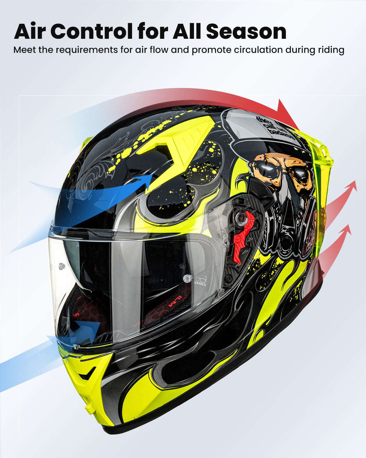 CASCO DE MOTO ILM - Z501 - EXOPUNK YELLOW