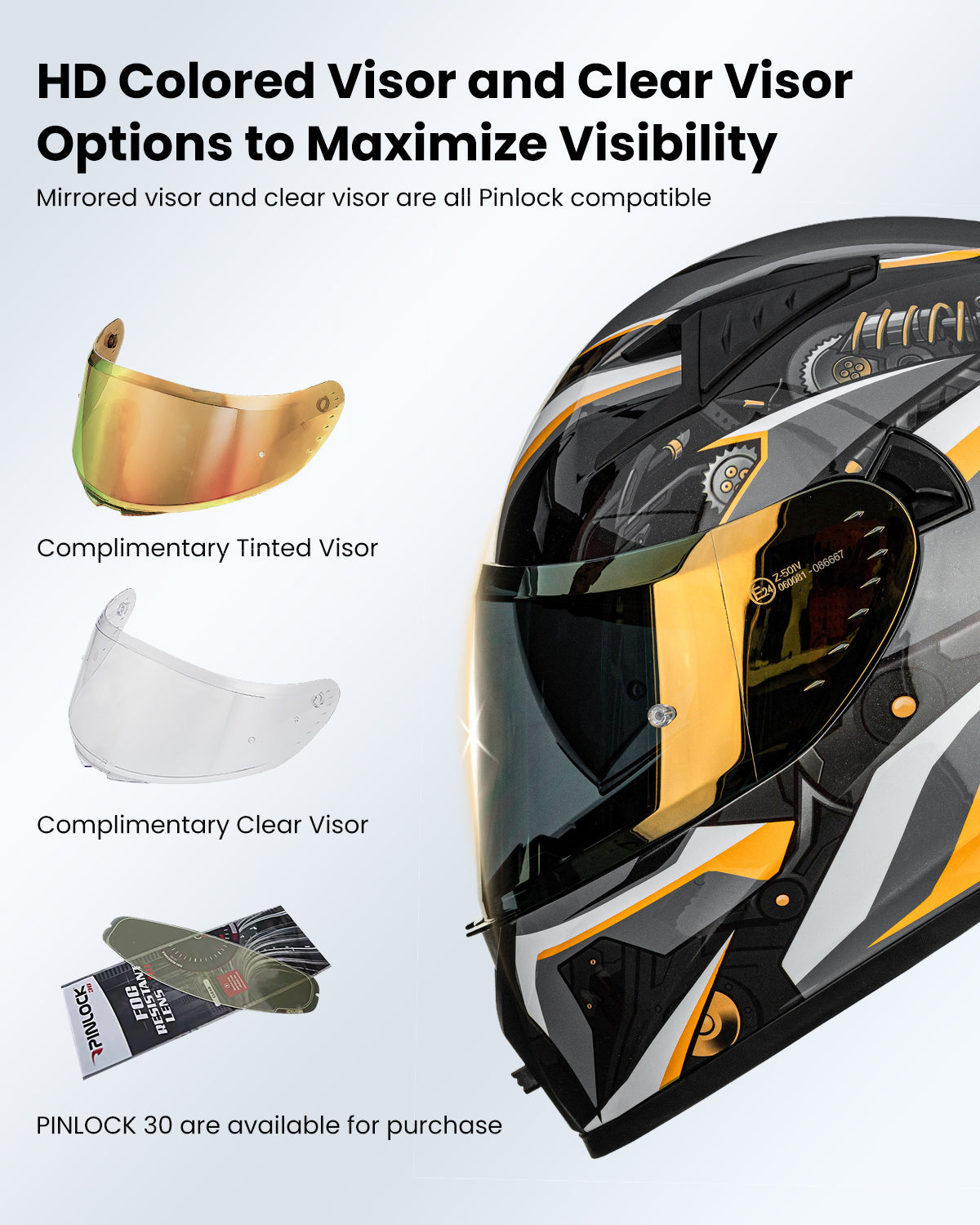 CASCO DE MOTO ILM - Z501 - HYPER GRAY