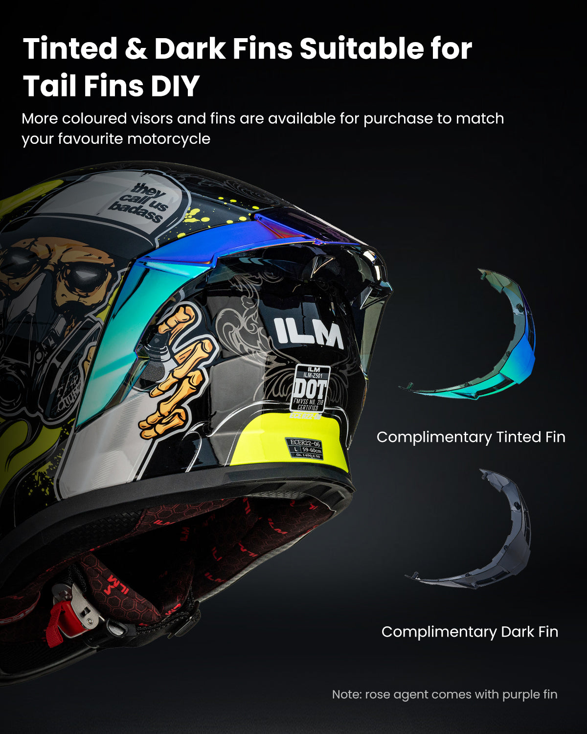 CASCO DE MOTO ILM - Z501 - EXOPUNK YELLOW