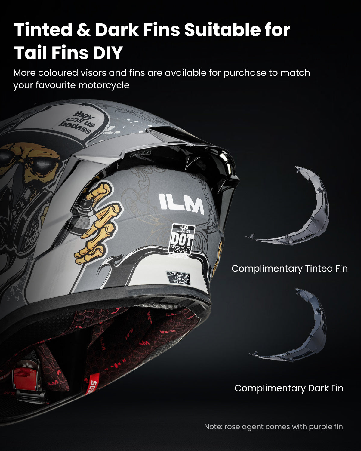 CASCO DE MOTO ILM - Z501 - EXOPUNK SILVER