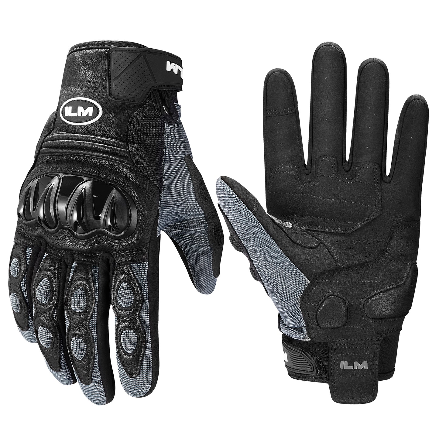 ILM Guantes de Moto JC42 / Negro - Gris