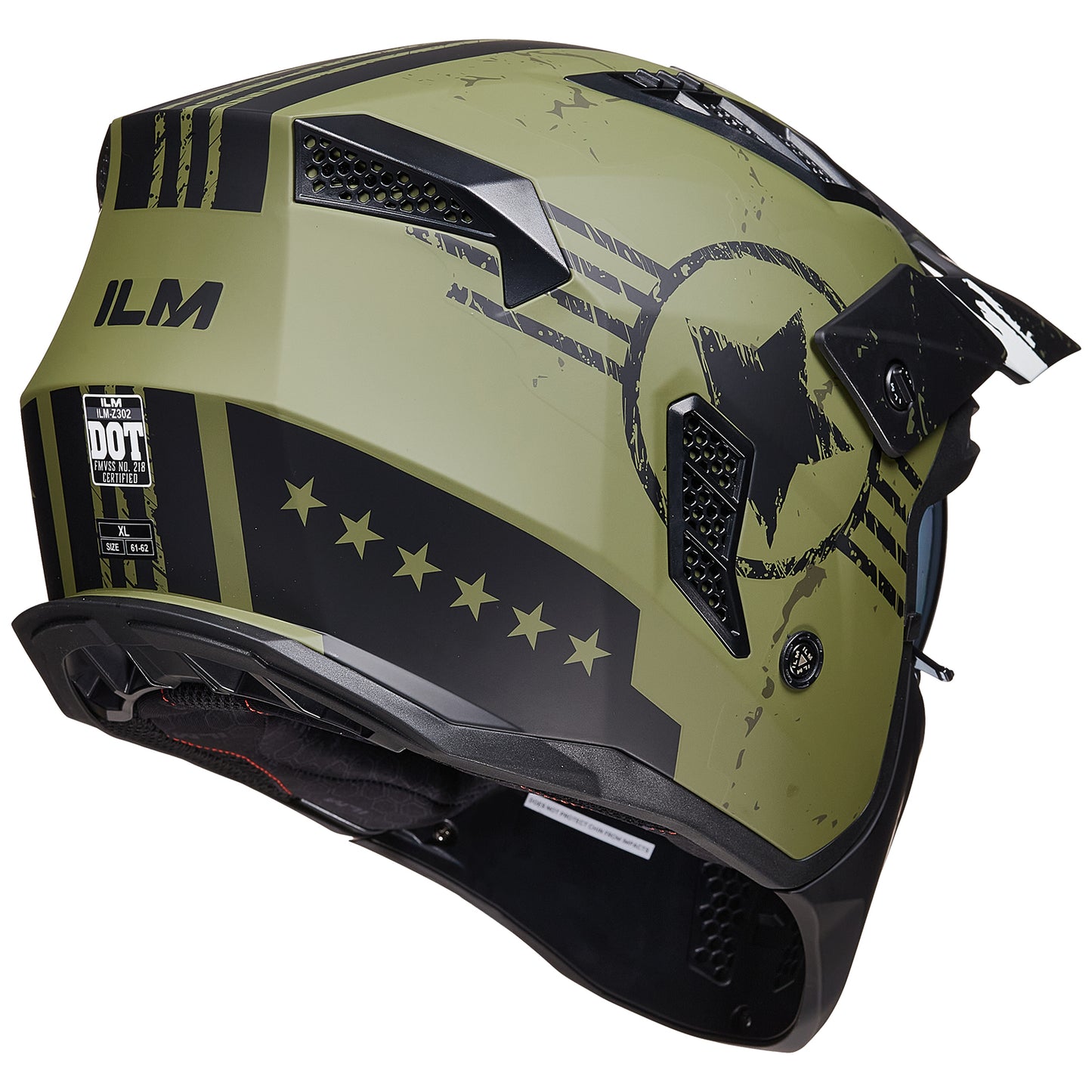 CASCO DE MOTO 3/4 ILM Z302 - ARMY GREEN