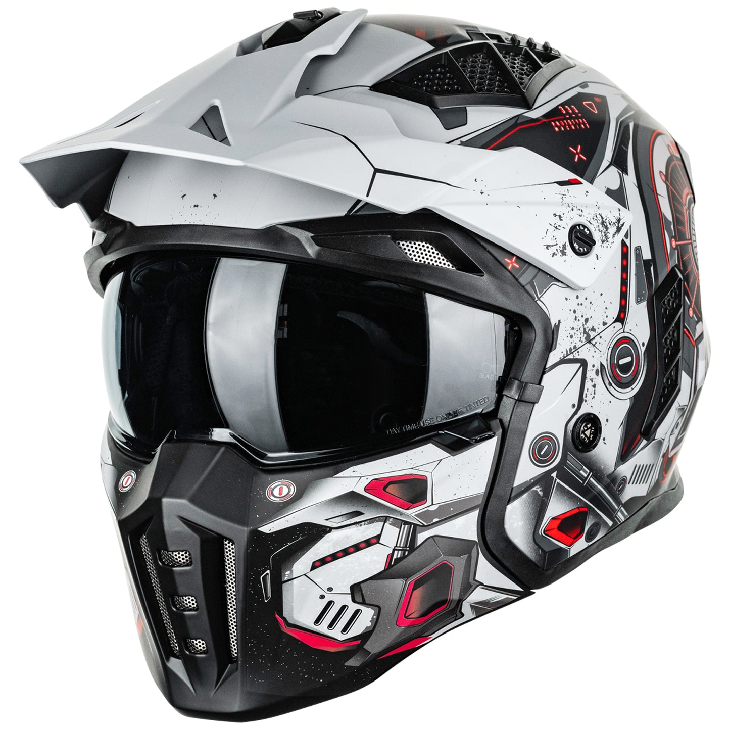 CASCO DE MOTO 3/4 ILM Z302 - MECHANICAL RED