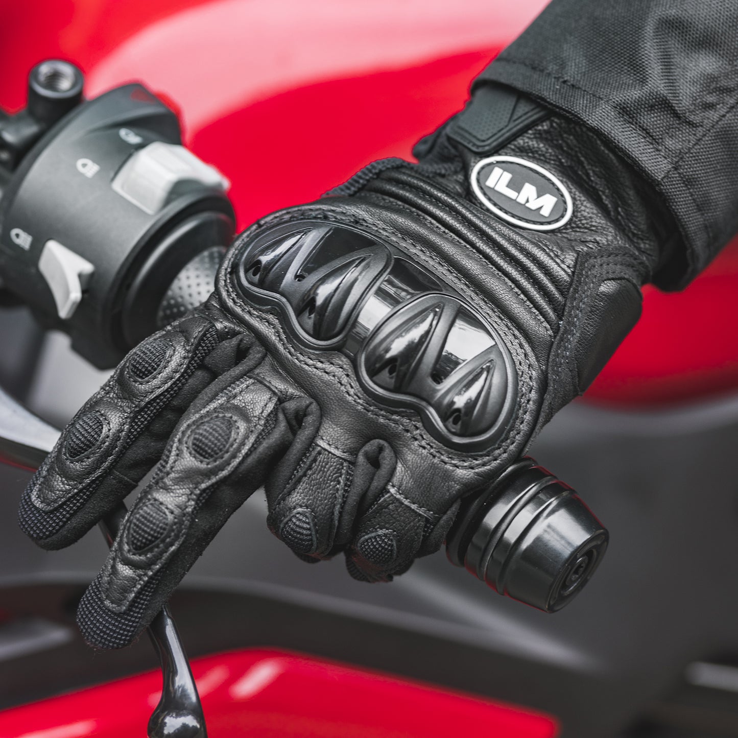 ILM Guantes de Moto JC42 / Negro - Gris