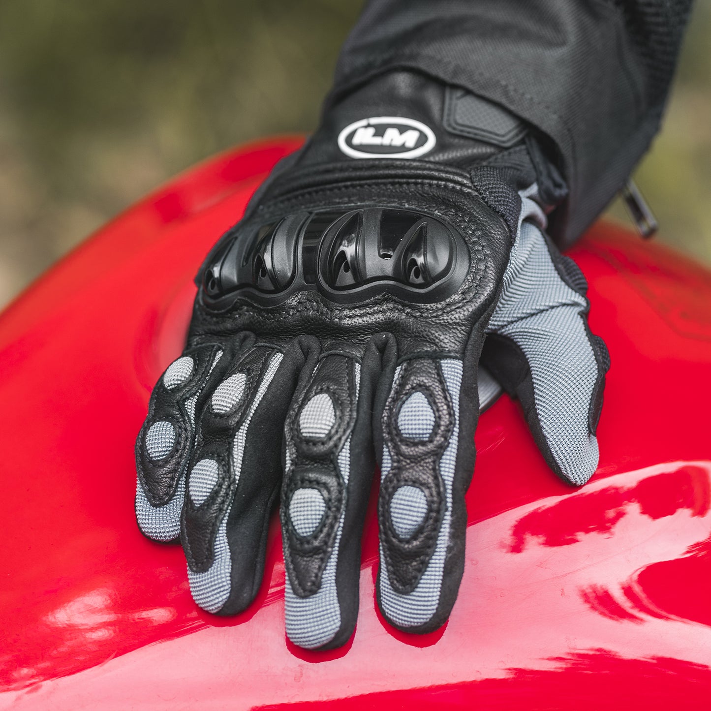 ILM Guantes de Moto JC42 / Negro - Gris