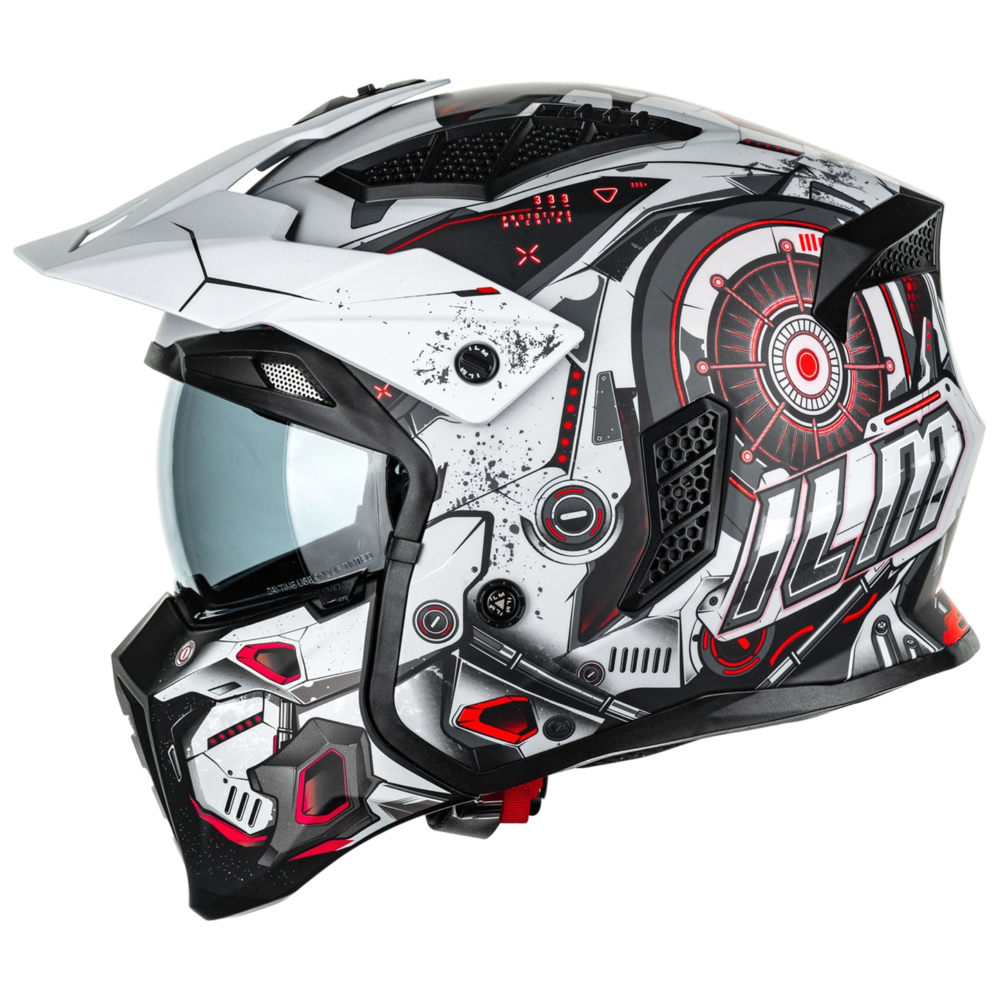 CASCO DE MOTO 3/4 ILM Z302 - MECHANICAL RED