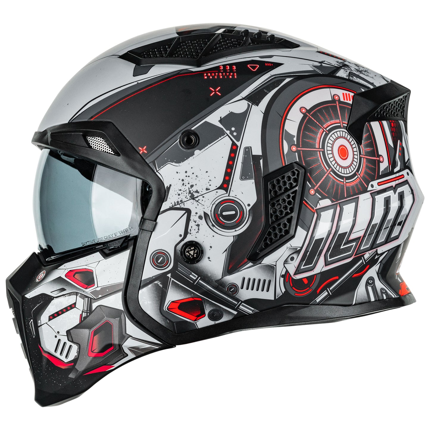 CASCO DE MOTO 3/4 ILM Z302 - MECHANICAL RED