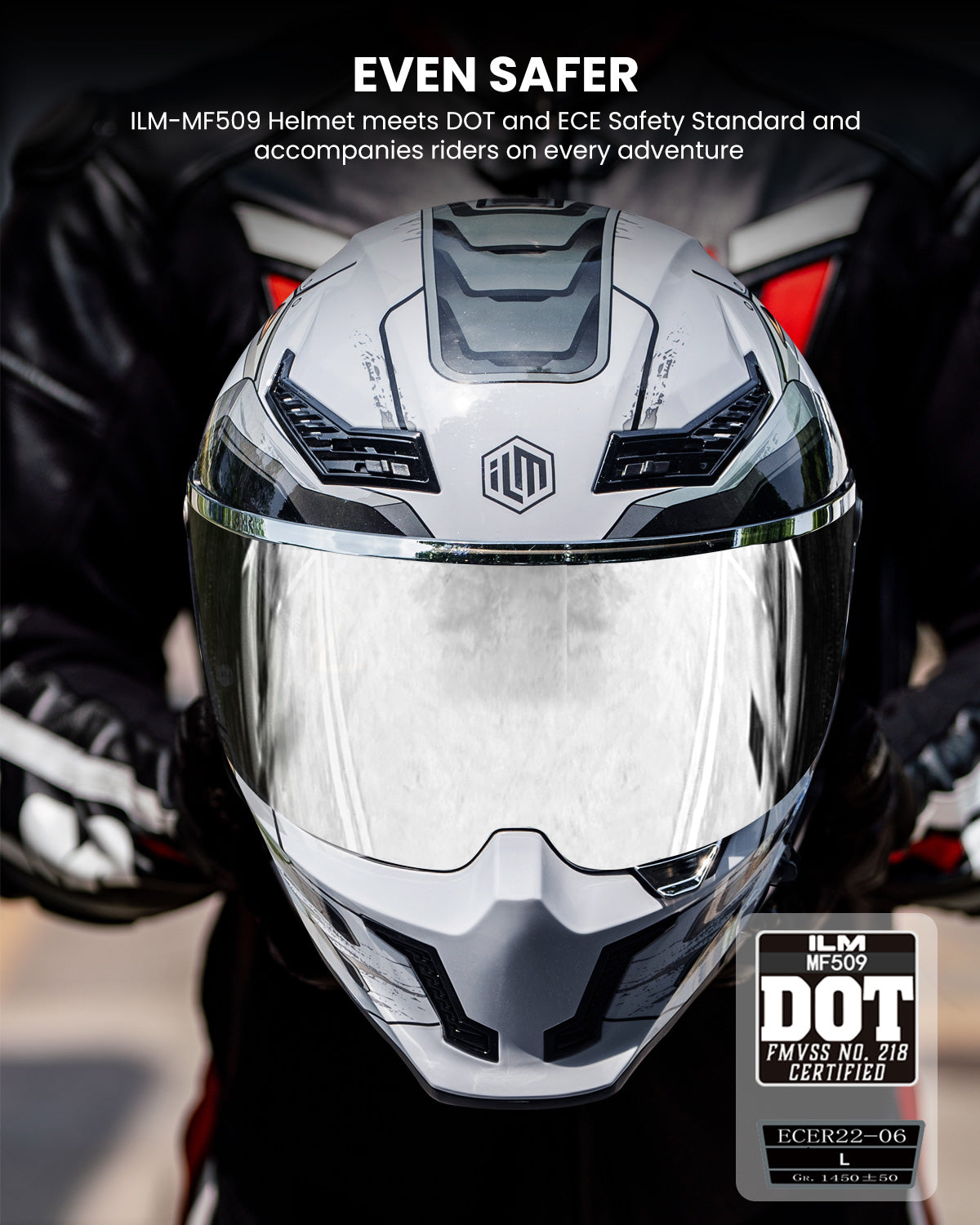 Casco de Moto ILM - MF509 - CYBORG GRAY