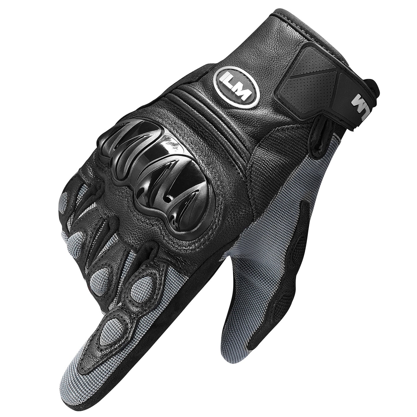 ILM Guantes de Moto JC42 / Negro - Gris