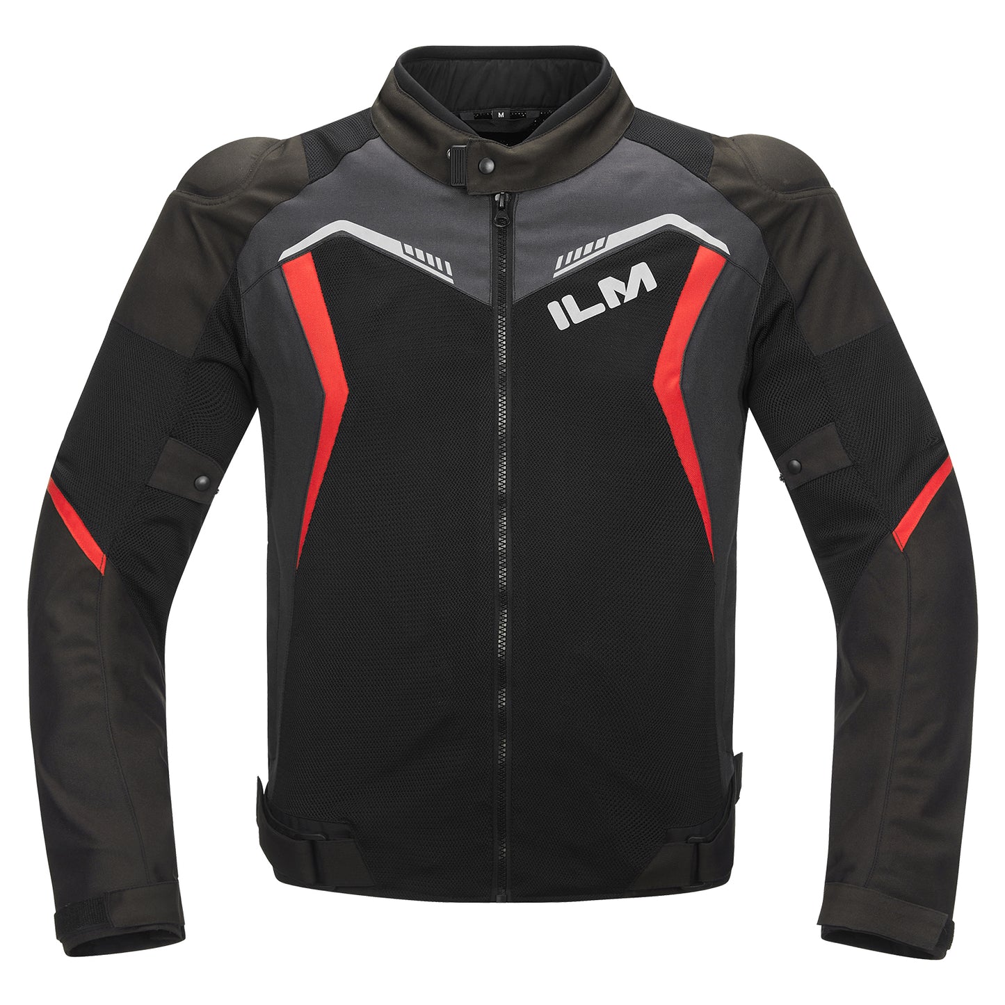 CHAQUETA DE MOTO ILM - J02 / BLANCO - GRIS OSCURO