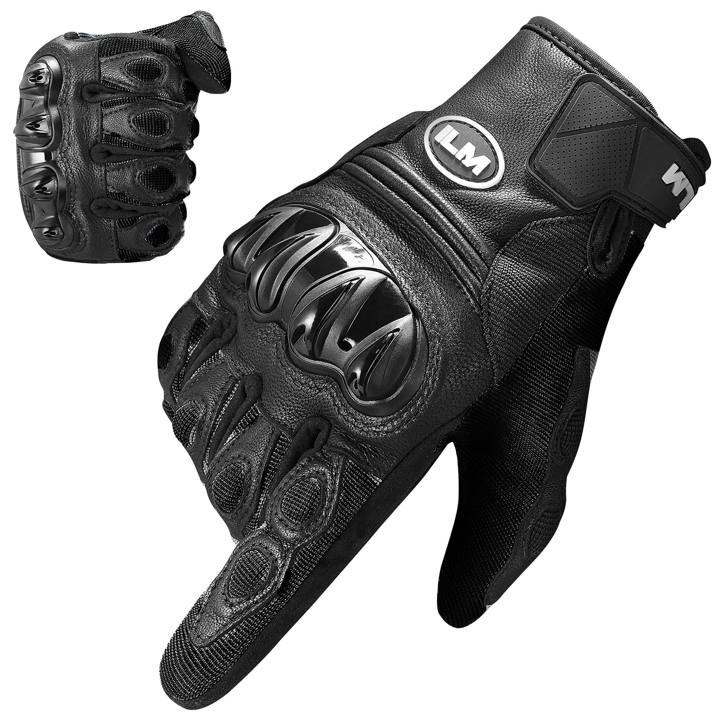 ILM Guantes de Moto JC42 / Negro - Gris