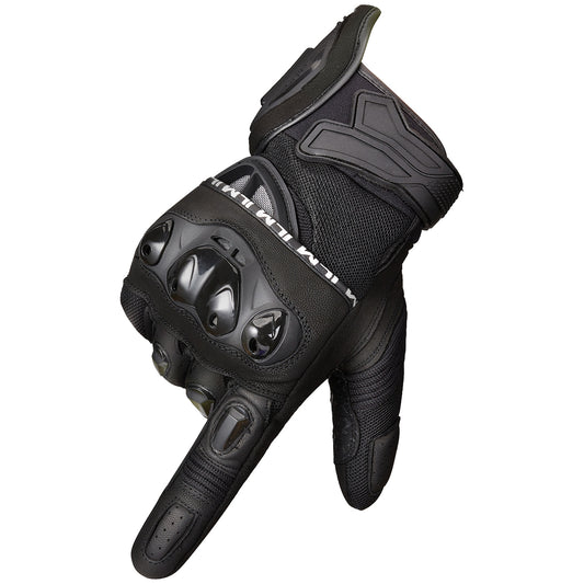 Guantes ILM WD01 cuero-textil para hombres y mujeres /Negro/