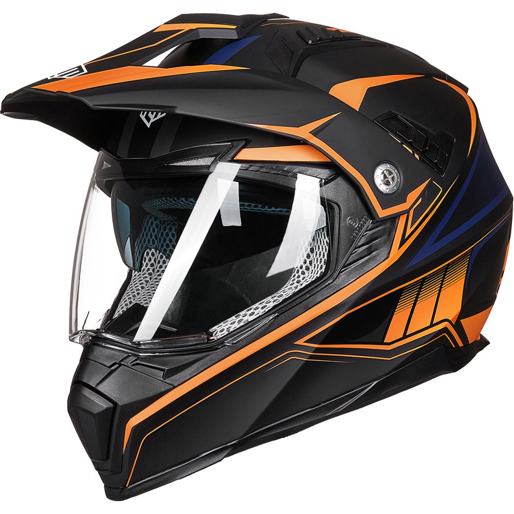 CASCO PARA MOTO OFF ROAD ILM - 606V / Verde, Naranjo