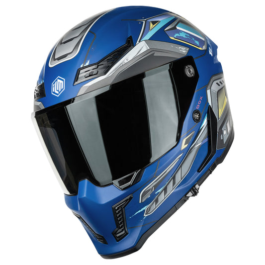 Casco de Moto ILM - MF509 - CYBORG BLUE