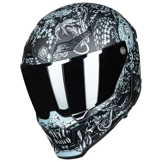 Casco de Moto ILM - MF509 - MYTHOLOGY SILVER