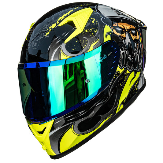 CASCO DE MOTO ILM - Z501 - EXOPUNK YELLOW