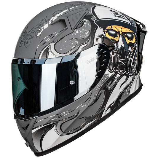 CASCO DE MOTO ILM - Z501 - EXOPUNK SILVER