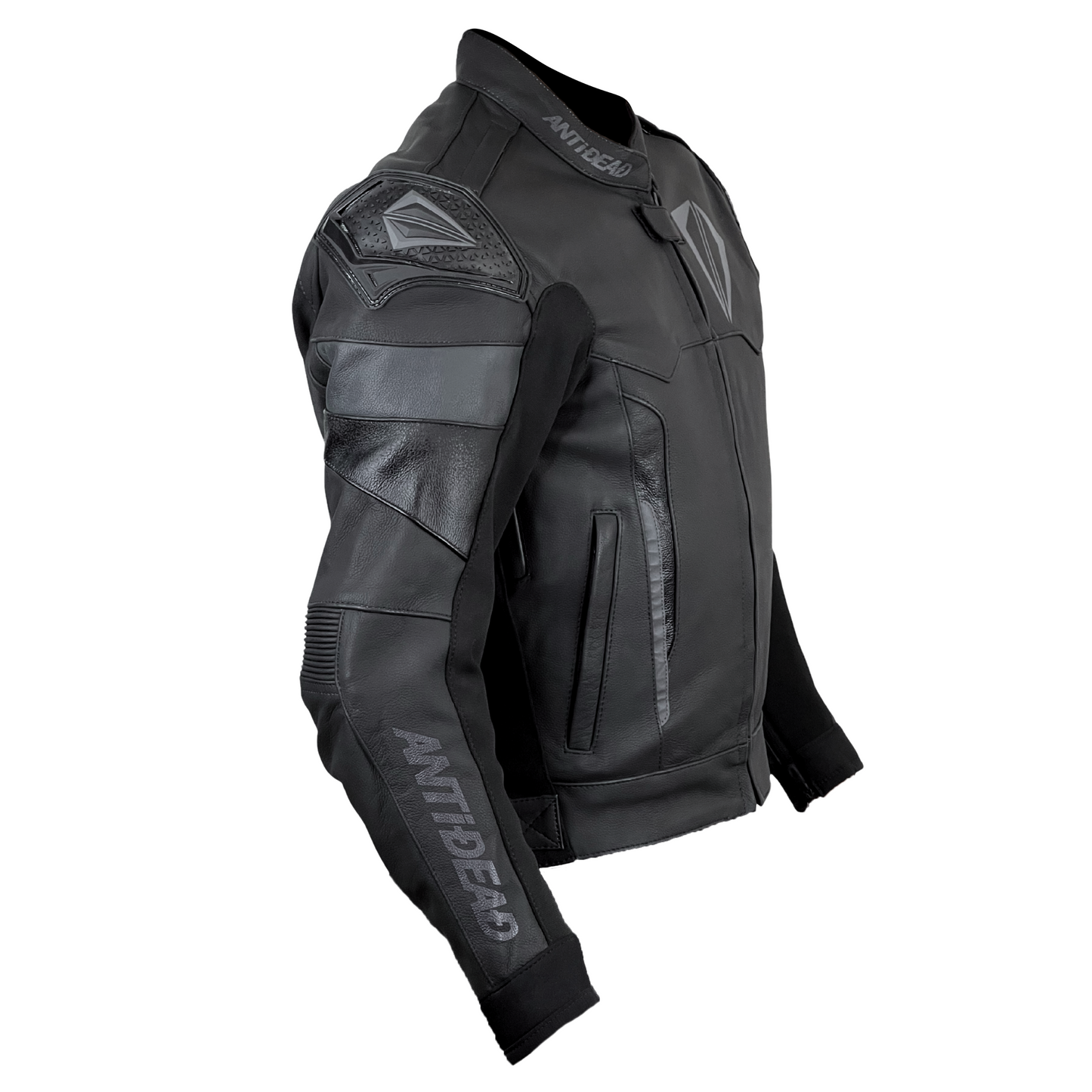 Chaqueta de cuero Boost RS V3 - Negro y gris