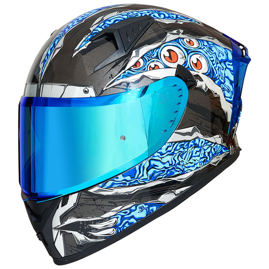 CASCO DE MOTO ILM - Z501 - MANTA BLUE