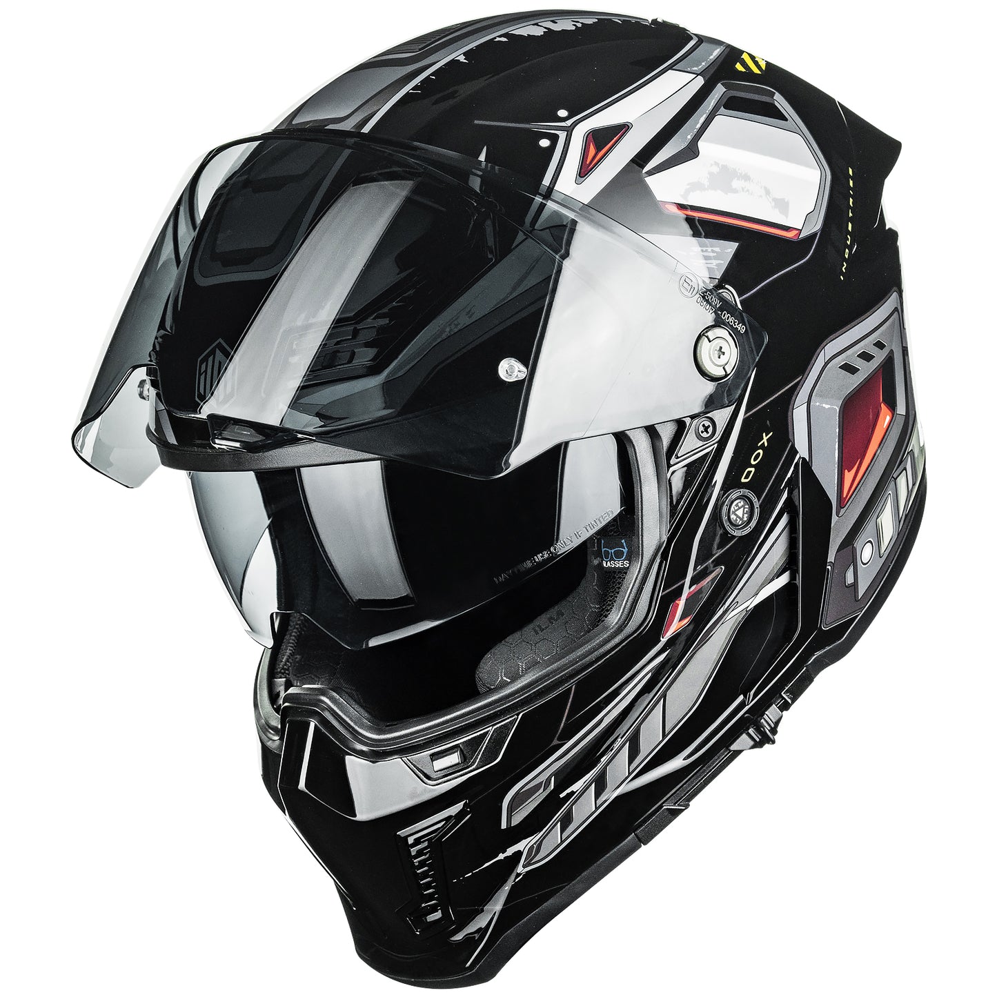 Casco de Moto ILM - MF509 - CYBORG BLACK GLOSS