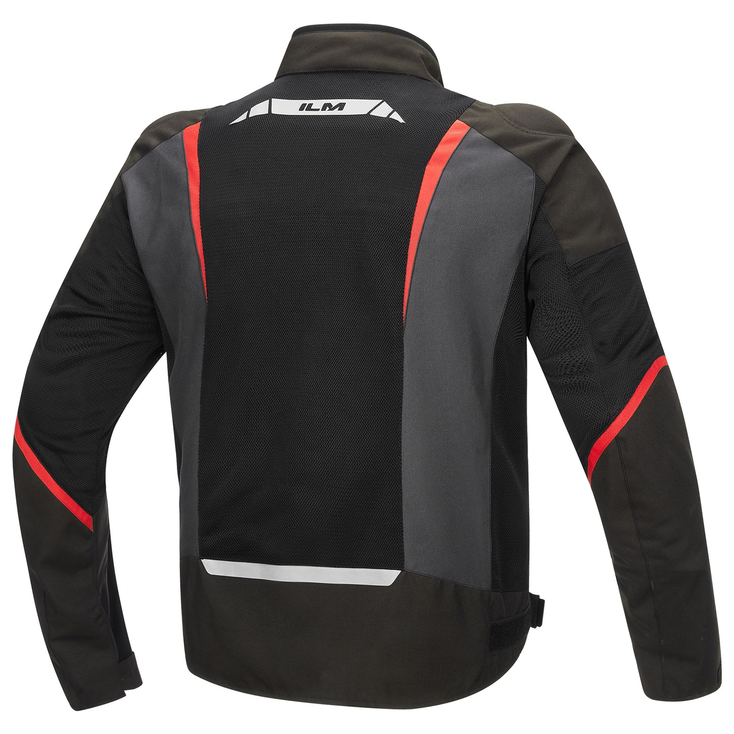 CHAQUETA DE MOTO ILM - J02 / BLANCO - GRIS OSCURO