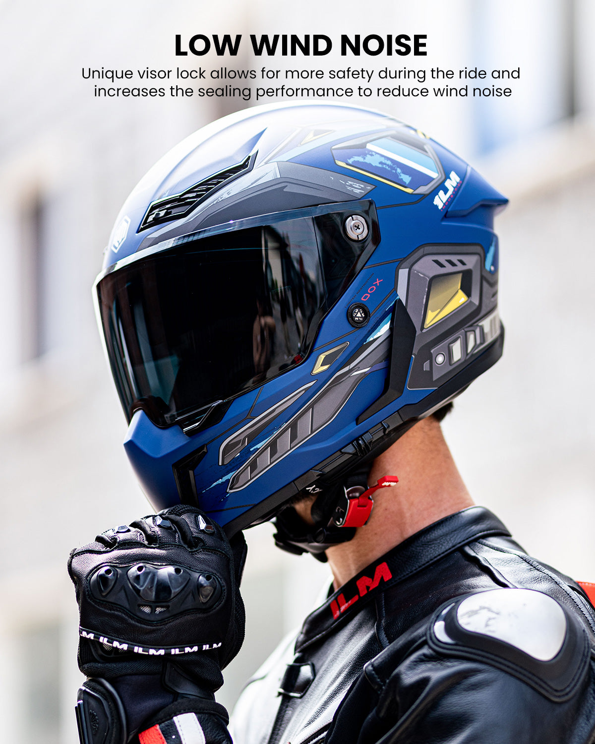 Casco de Moto ILM - MF509 - CYBORG BLUE