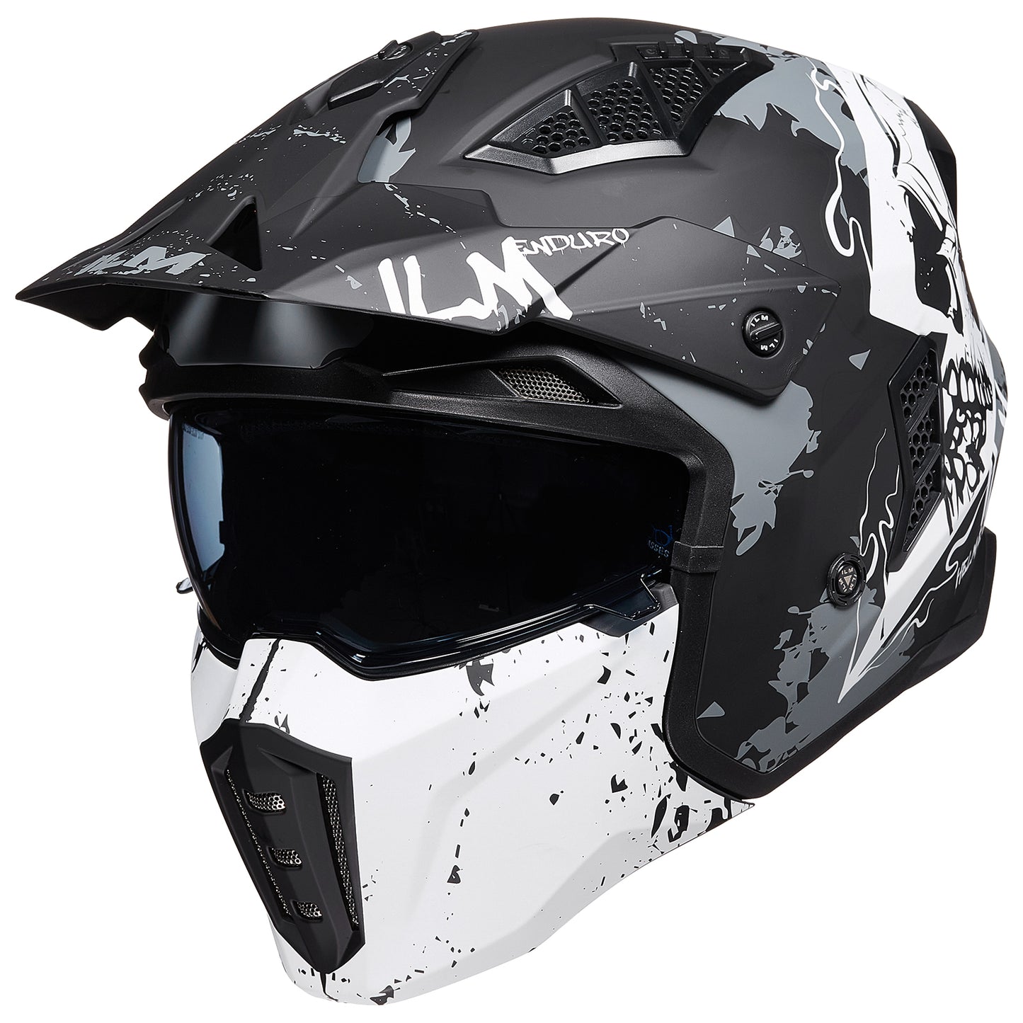 CASCO DE MOTO 3/4 ILM Z302 - MATTE SKULL