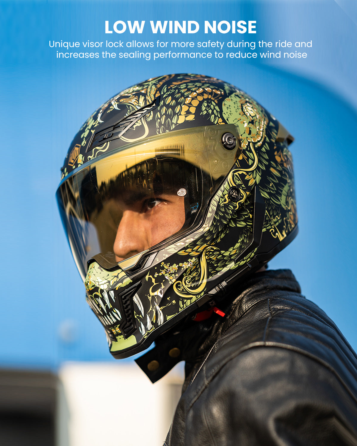 Casco de Moto ILM - MF509 - MYTHOLOGY GOLD