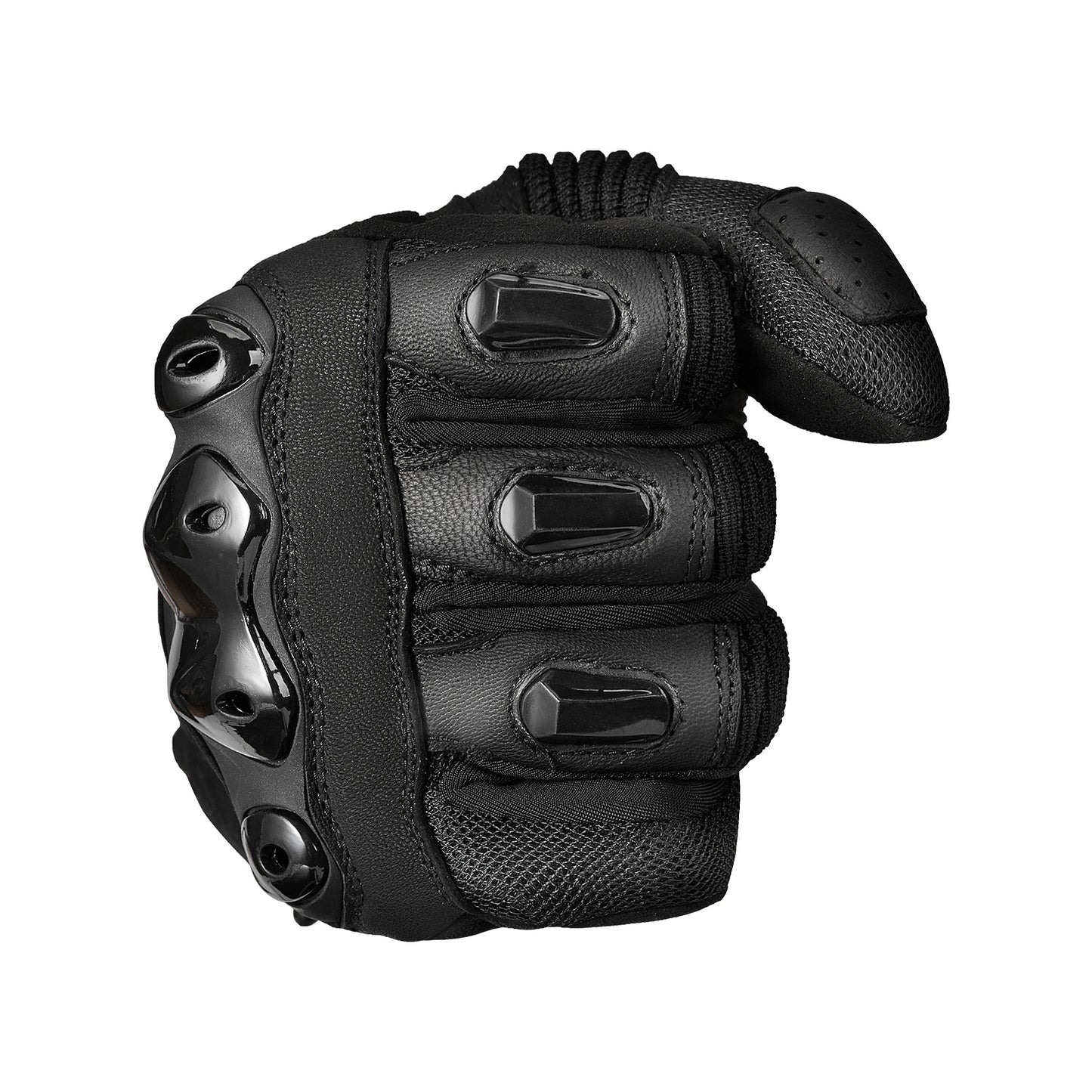 Guantes ILM WD01 cuero-textil para hombres y mujeres /Negro/