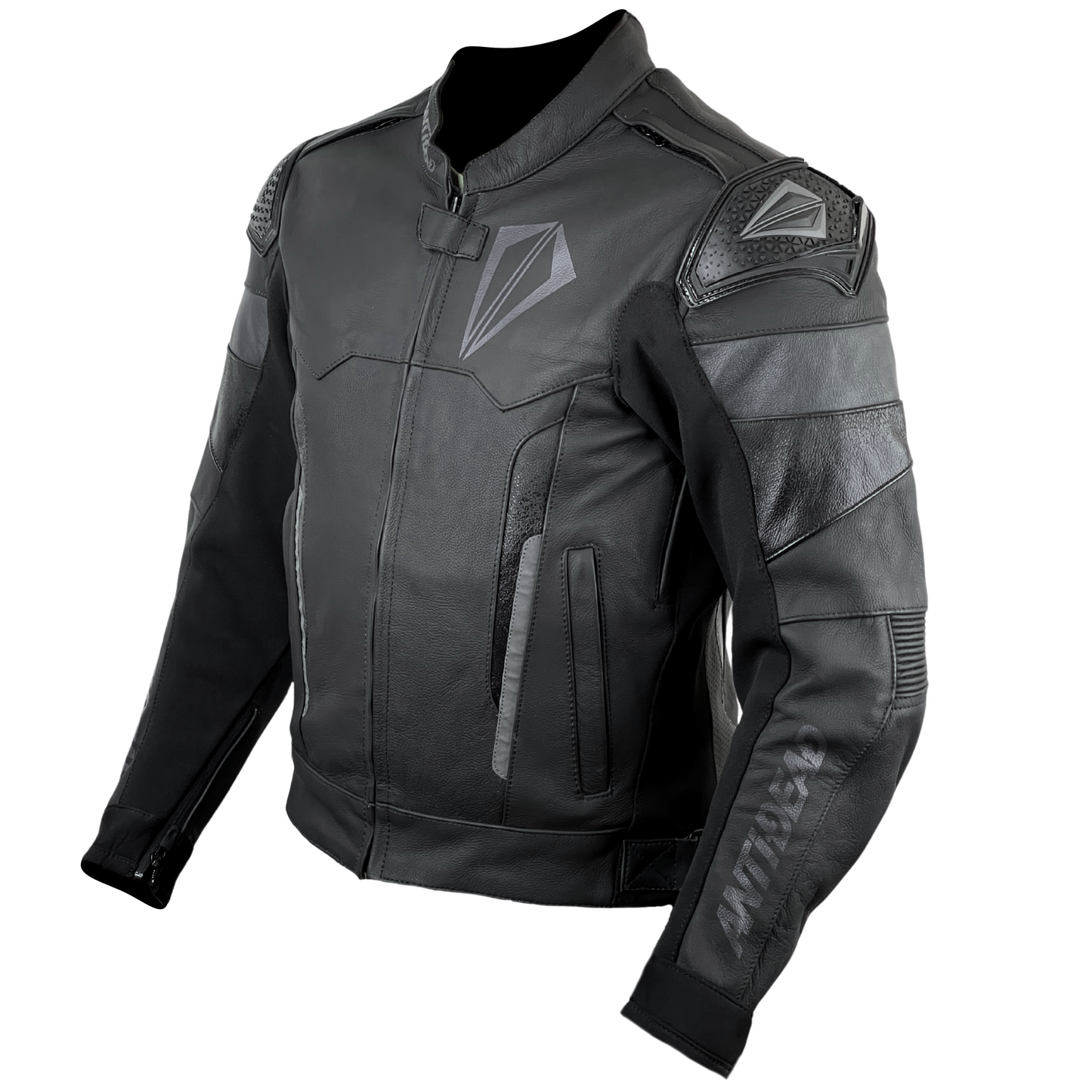 Chaqueta de cuero Boost RS V3 - Negro y gris