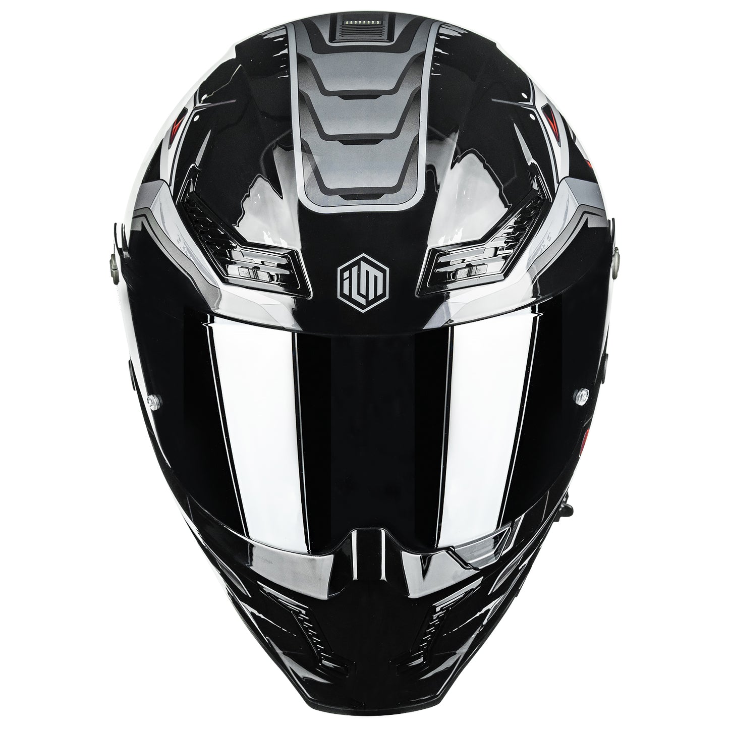 Casco de Moto ILM - MF509 - CYBORG BLACK GLOSS