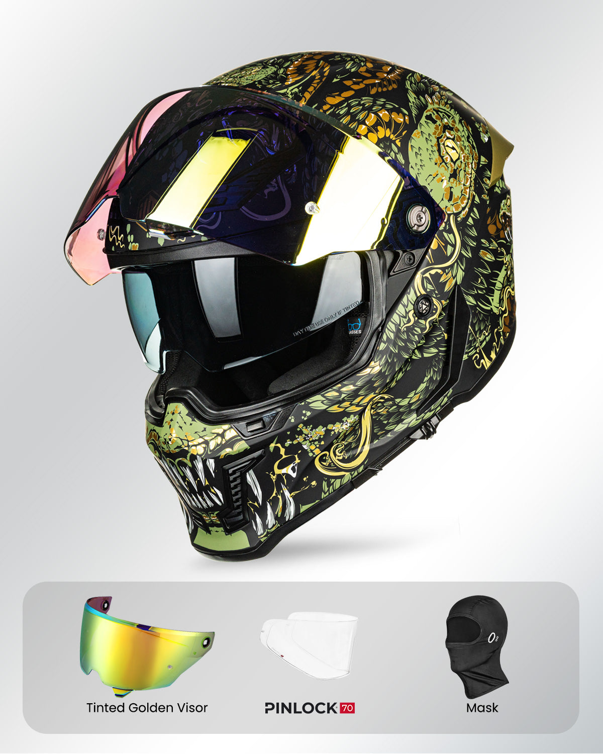 Casco de Moto ILM - MF509 - MYTHOLOGY GOLD