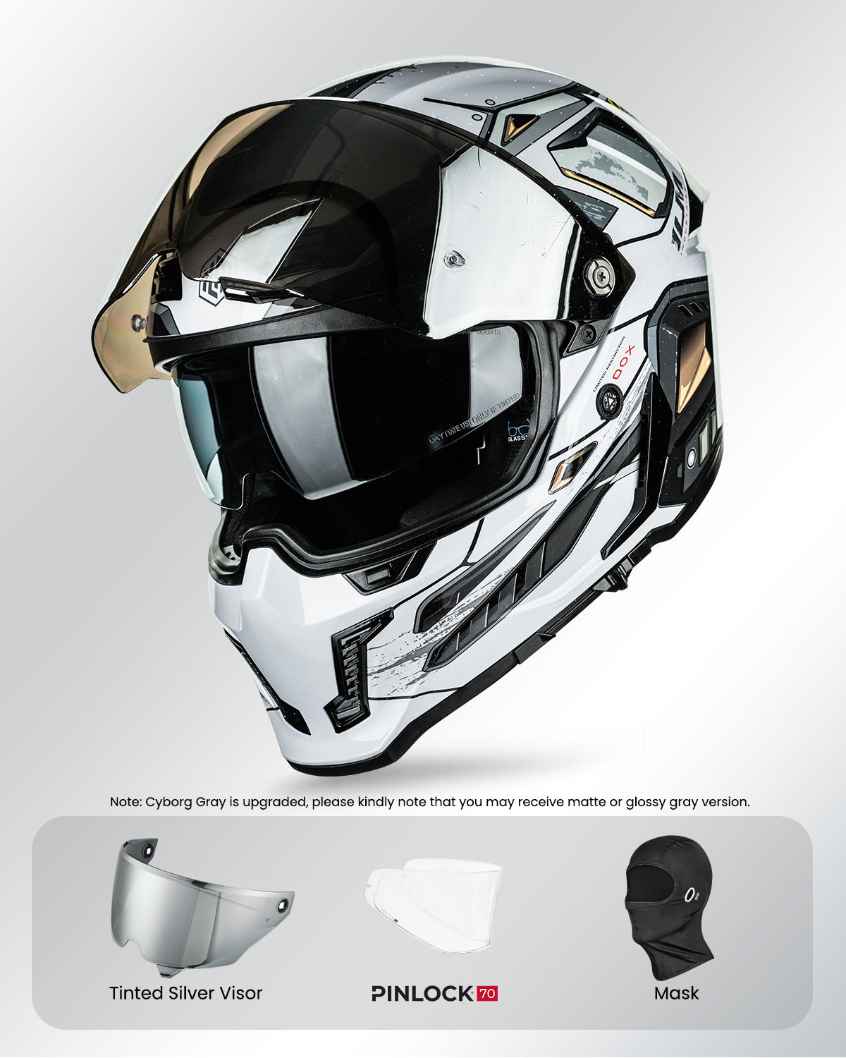 Casco de Moto ILM - MF509 - CYBORG GRAY