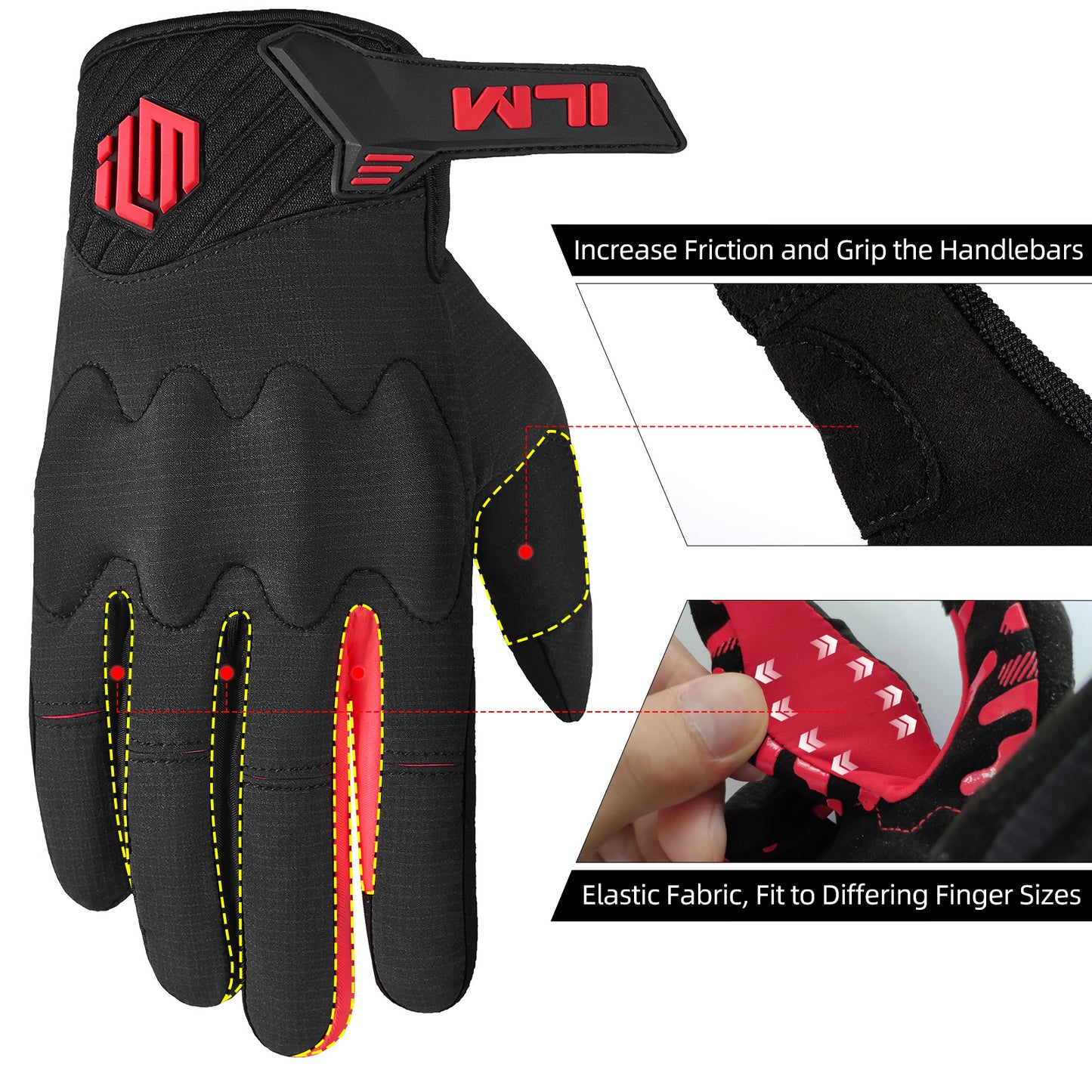 Guantes para motocicleta - ILM - JC38