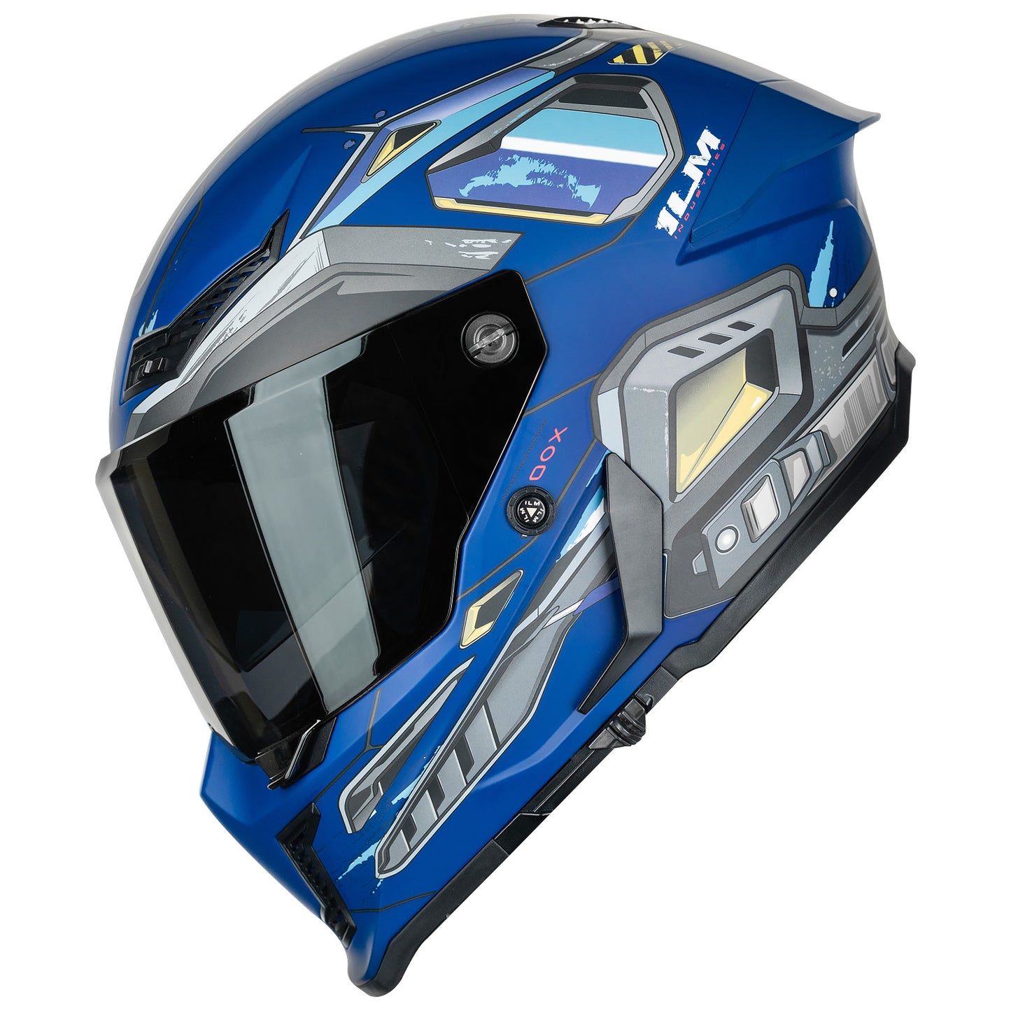 Casco de Moto ILM - MF509 - CYBORG BLUE