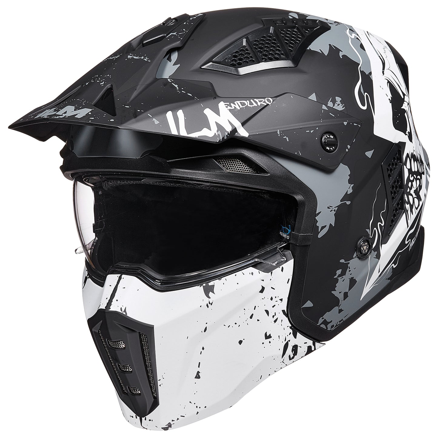 CASCO DE MOTO 3/4 ILM Z302 - MATTE SKULL