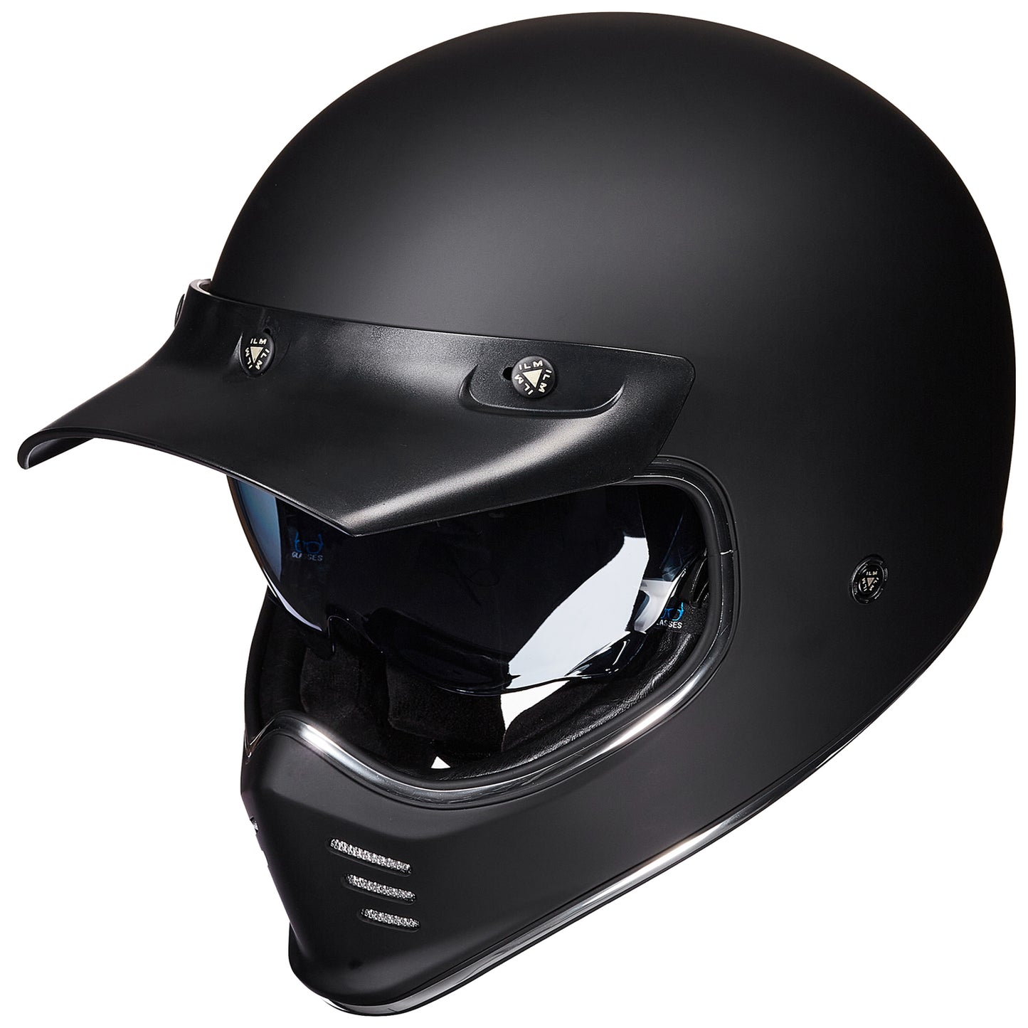 CASCO DE MOTO ILM - Z502 / NEGRO MATTE / CASCO CLÁSICO