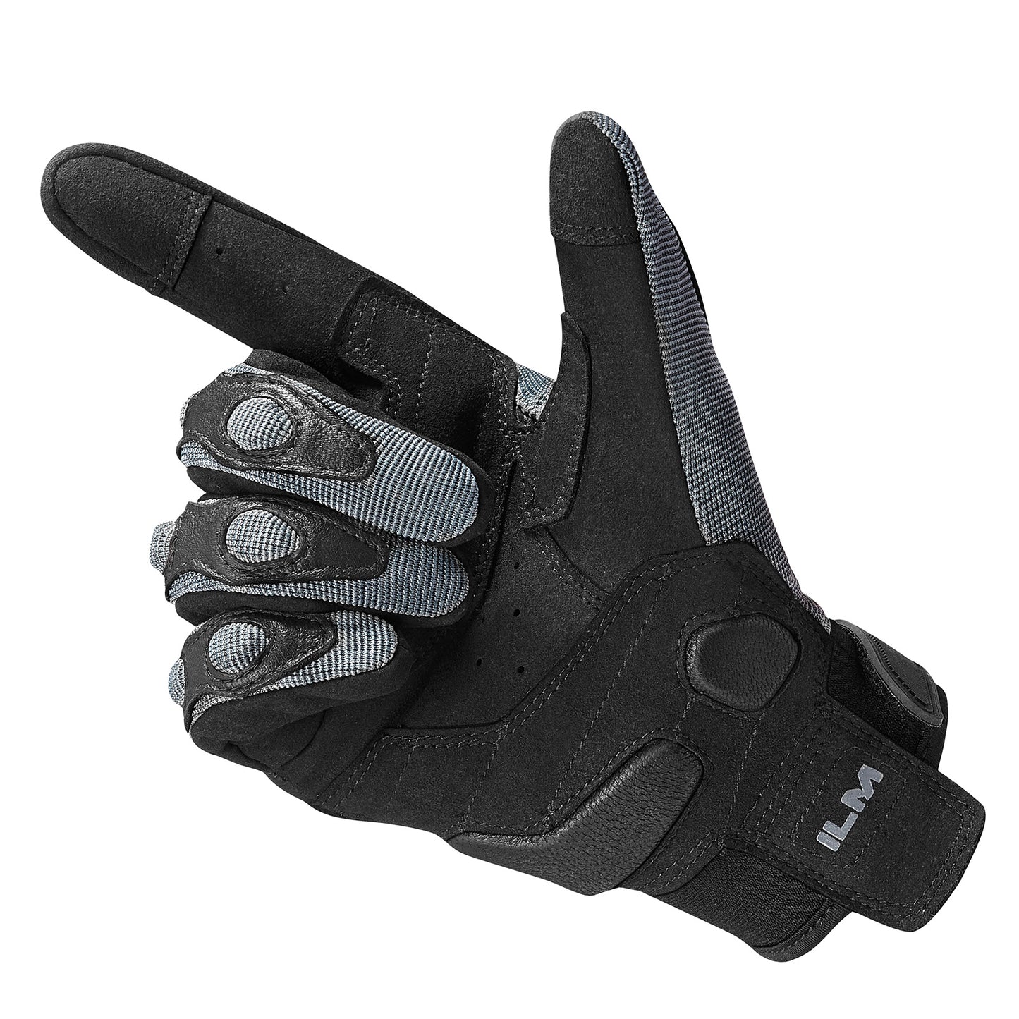 ILM Guantes de Moto JC42 / Negro - Gris