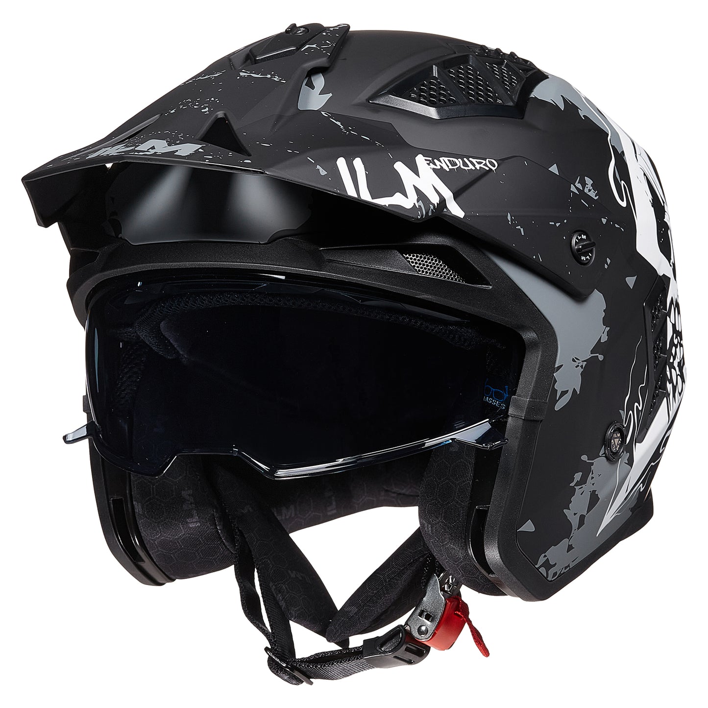 CASCO DE MOTO 3/4 ILM Z302 - MATTE SKULL