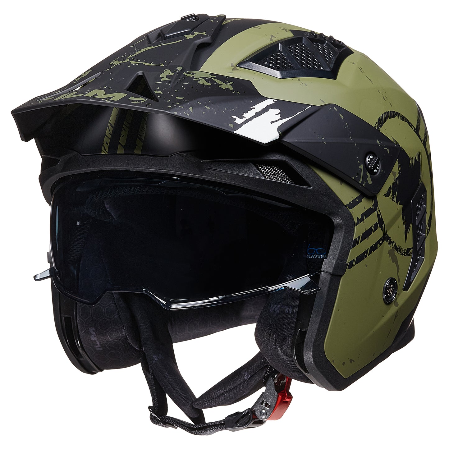 CASCO DE MOTO 3/4 ILM Z302 - ARMY GREEN