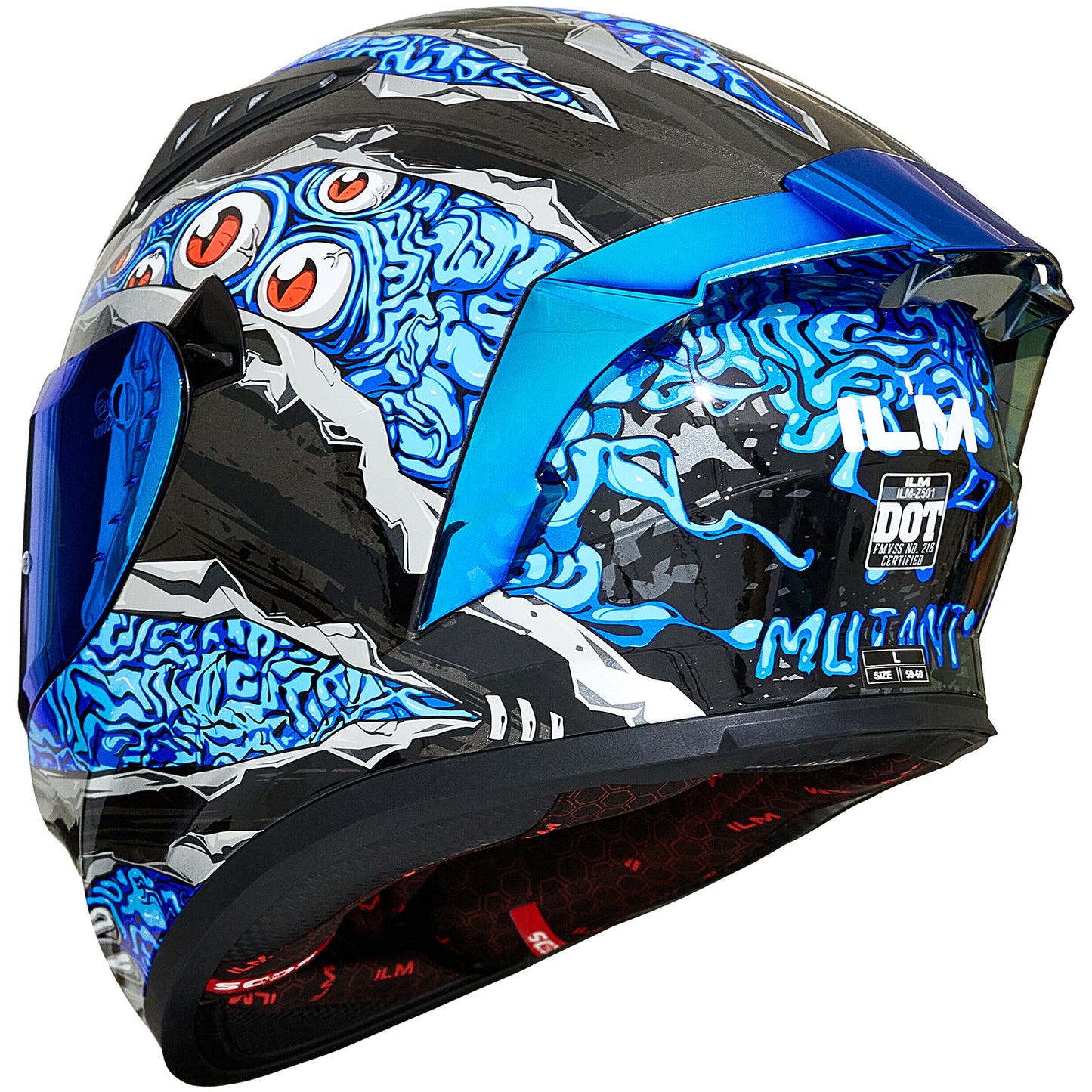 CASCO DE MOTO ILM - Z501 - MANTA BLUE