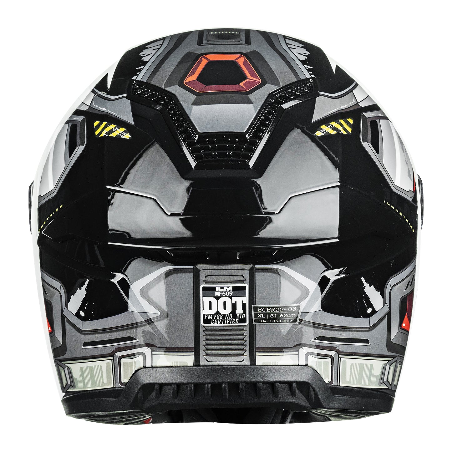 Casco de Moto ILM - MF509 - CYBORG BLACK GLOSS