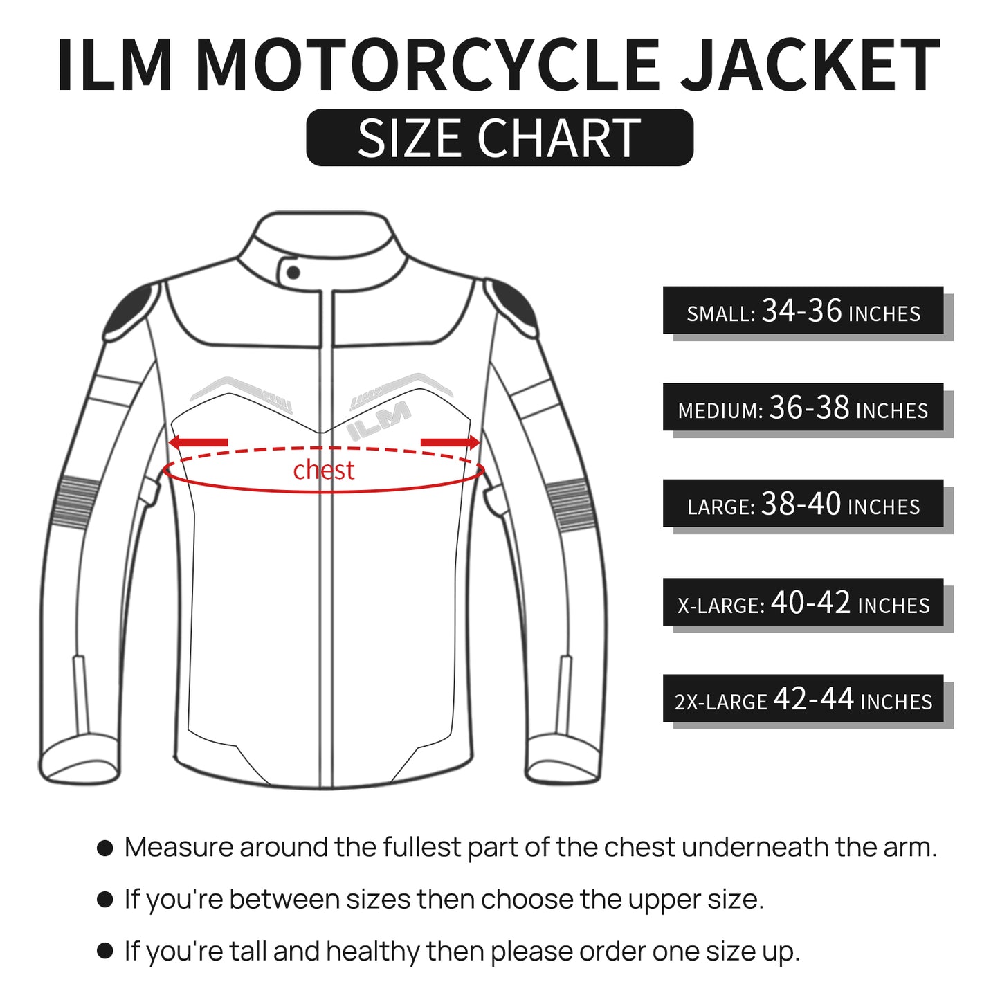 CHAQUETA DE MOTO ILM - J02 / BLANCO - GRIS OSCURO