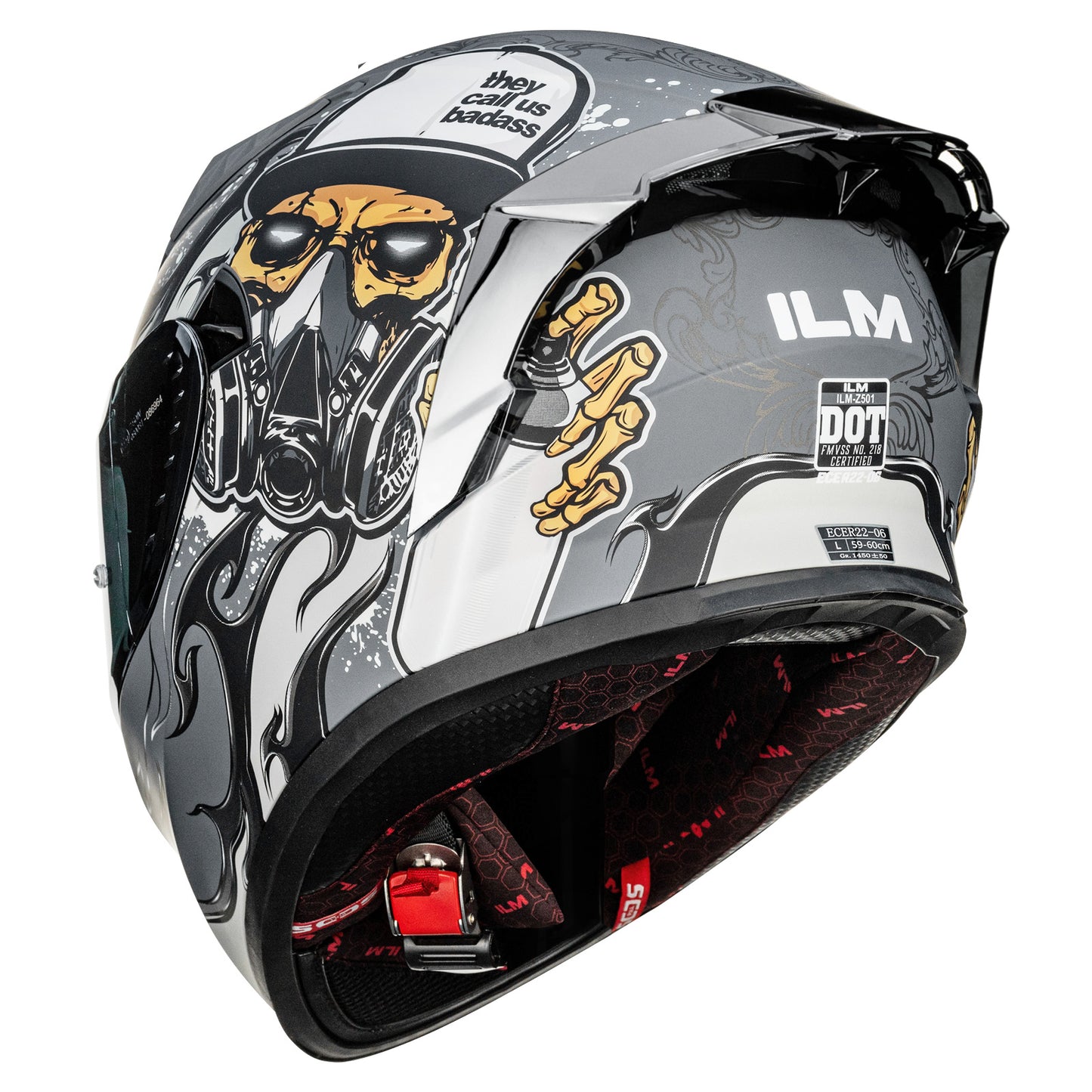 CASCO DE MOTO ILM - Z501 - EXOPUNK SILVER