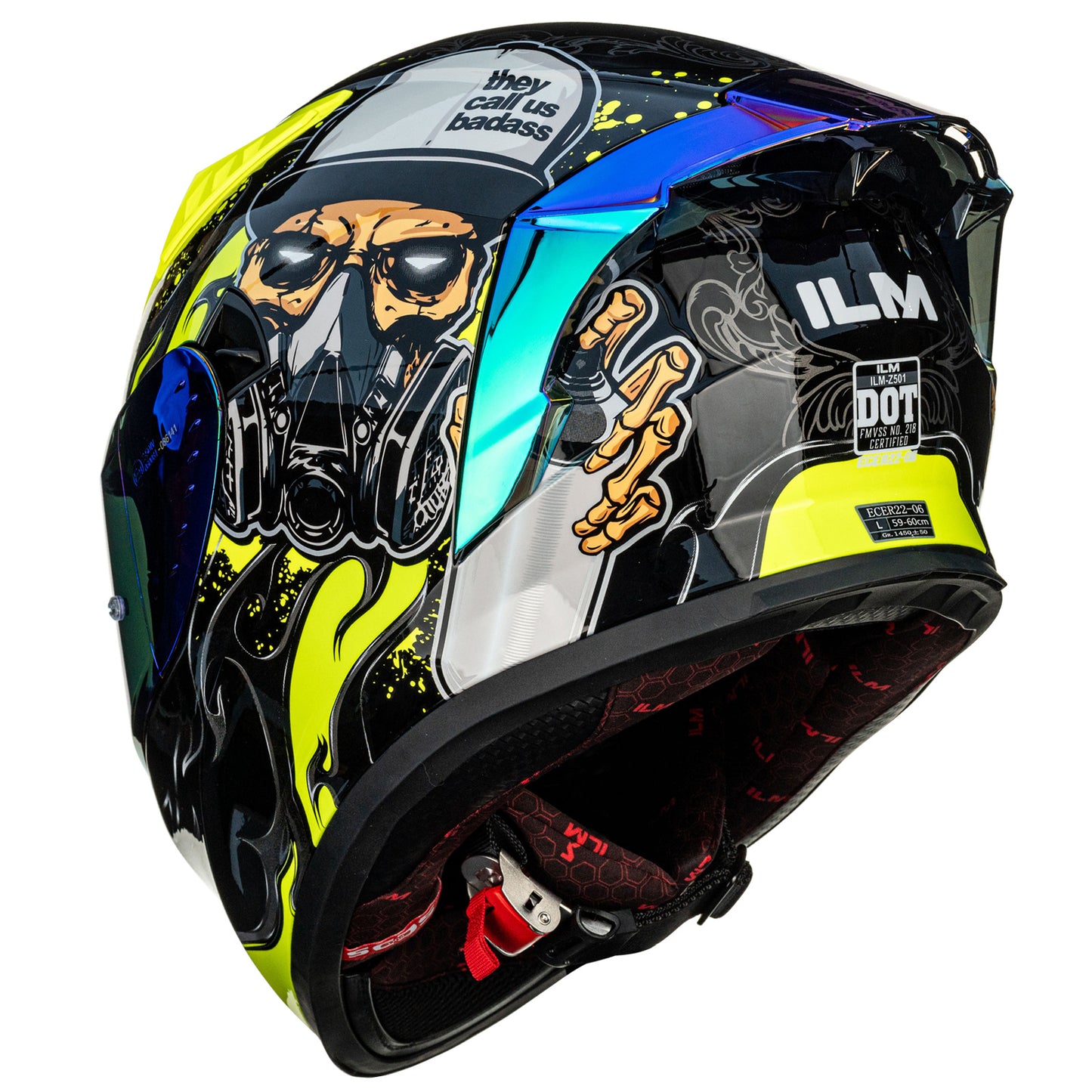 CASCO DE MOTO ILM - Z501 - EXOPUNK YELLOW