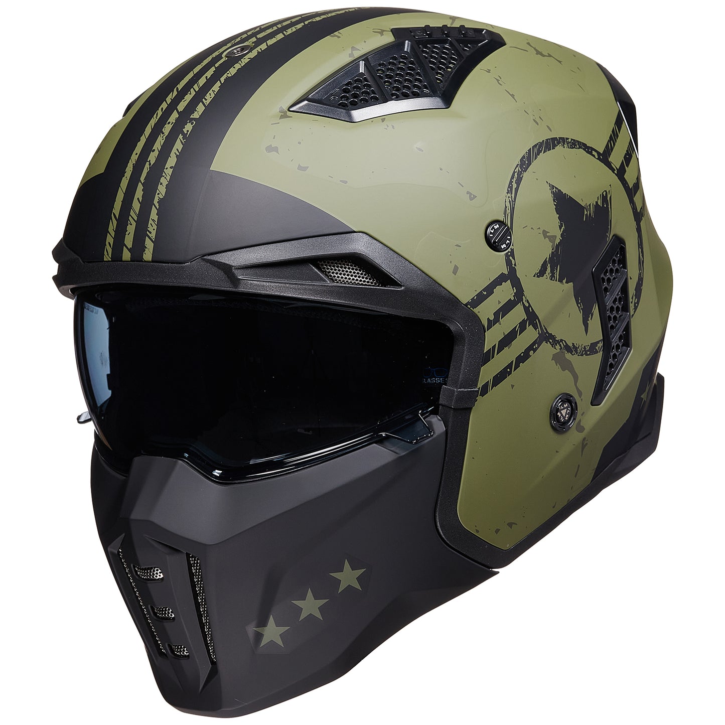 CASCO DE MOTO 3/4 ILM Z302 - ARMY GREEN