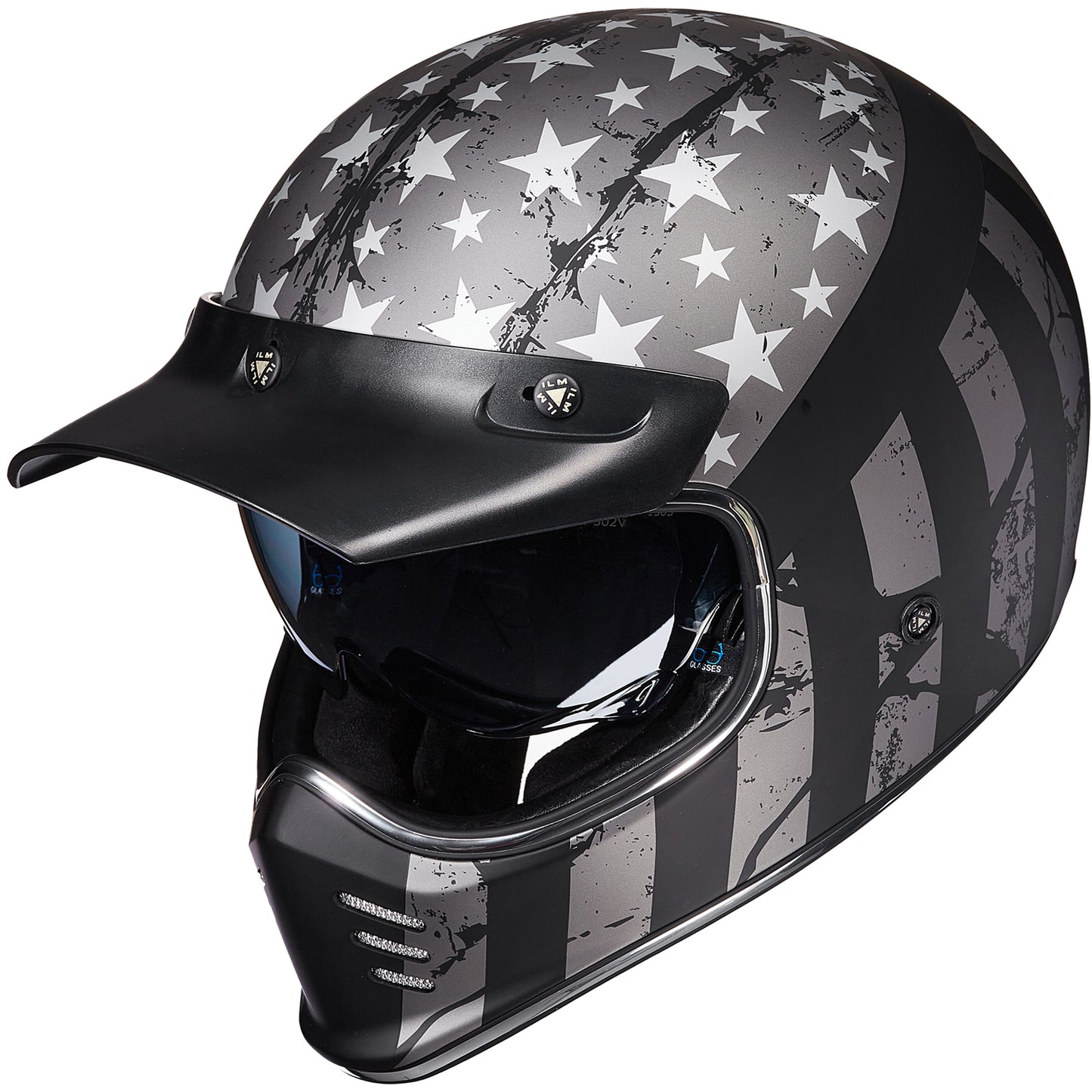 CASCO DE MOTO ILM - Z502 / PATRIOT FLAG / CASCO CLÁSICO