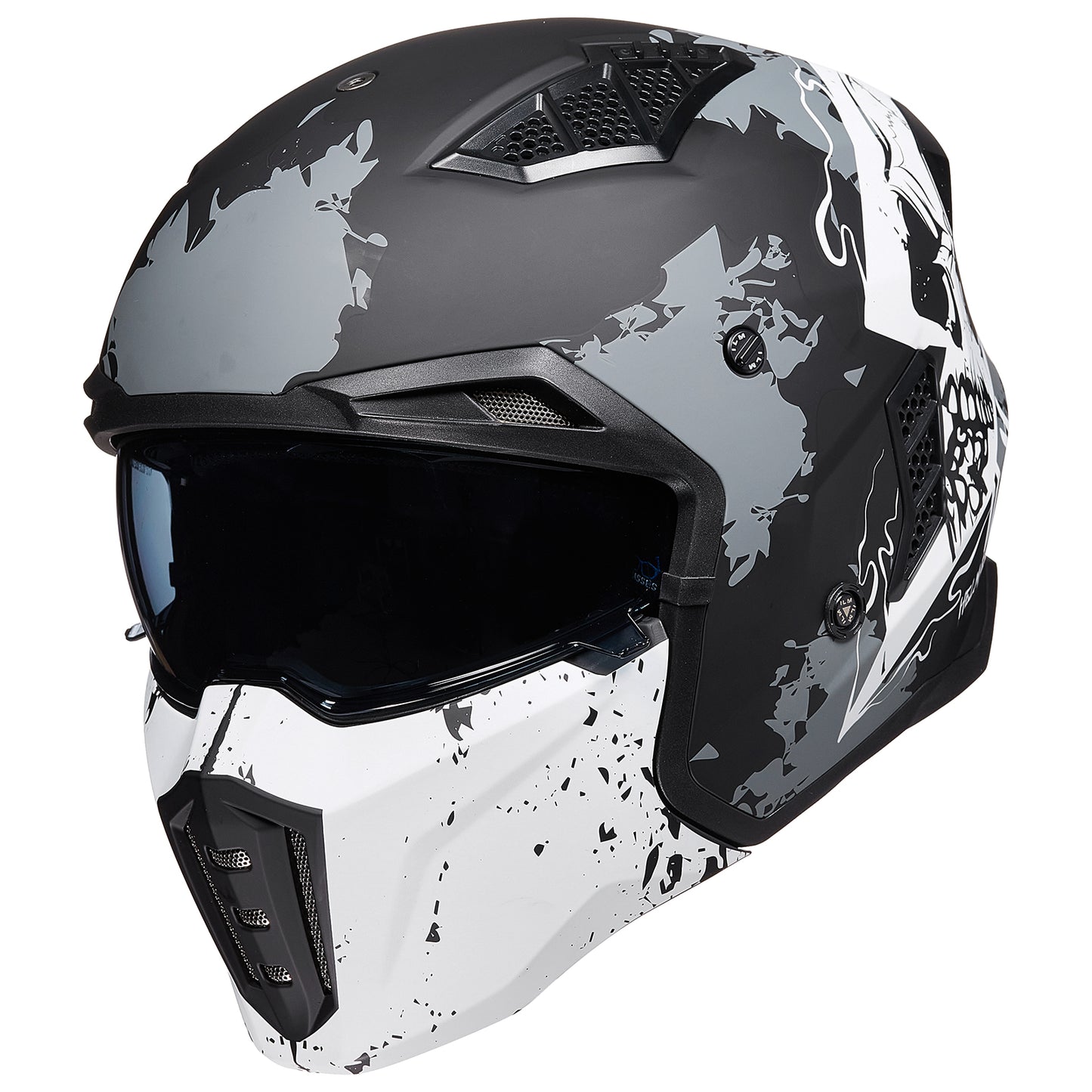 CASCO DE MOTO 3/4 ILM Z302 - MATTE SKULL