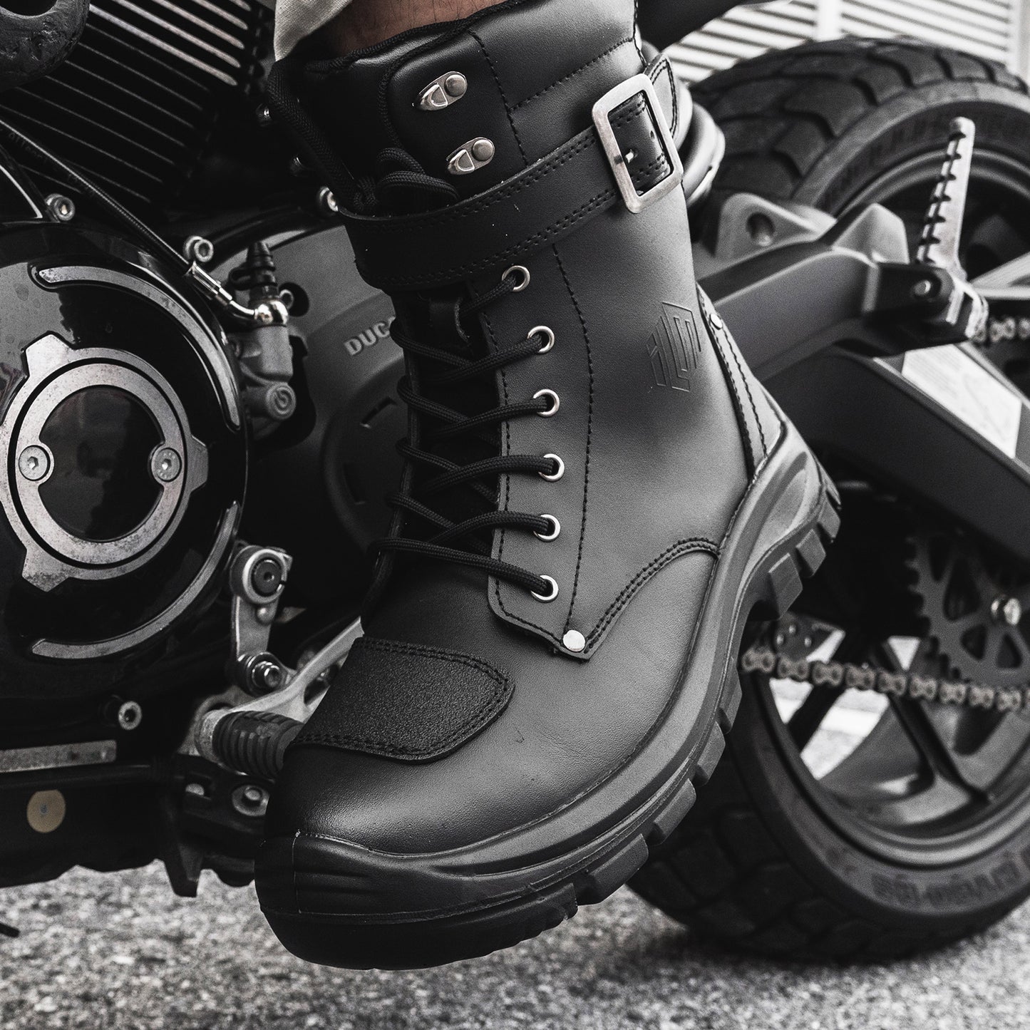 Botas de moto ILM M2005 Unisex / Negro